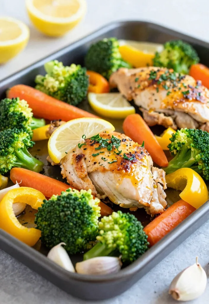 17 Easy Dinner Recipes for Family Crowd Pleasing Meals - 1. One-Pan Lemon Garlic Chicken with Vegetables 1