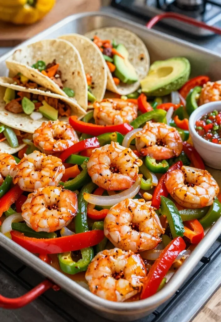 17 Easy Dinner Recipes for Family Crowd Pleasing Meals - 3. Sheet Pan Shrimp Fajitas 1