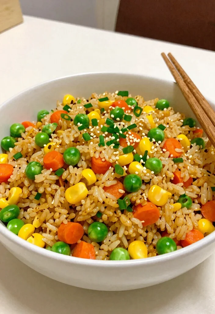 17 Easy Dinner Recipes for Family Crowd Pleasing Meals - 8. Quick and Easy Veggie Fried Rice 1