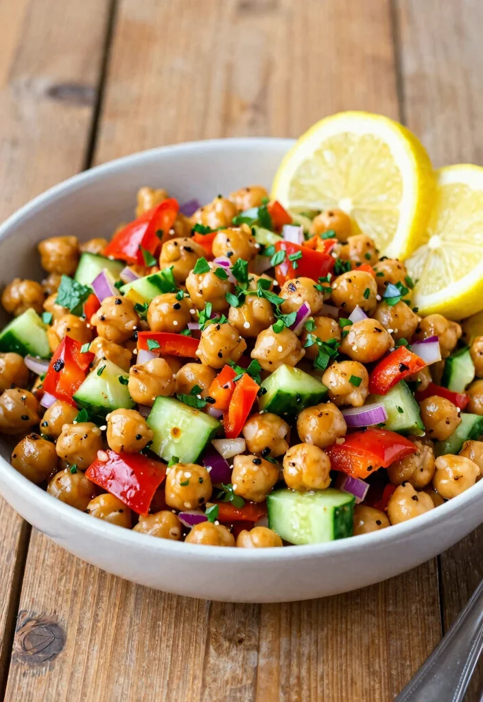 17 Easy Fast Dinner Recipes Ready in 30 Minutes - 17. Spicy Chickpea Salad 1
