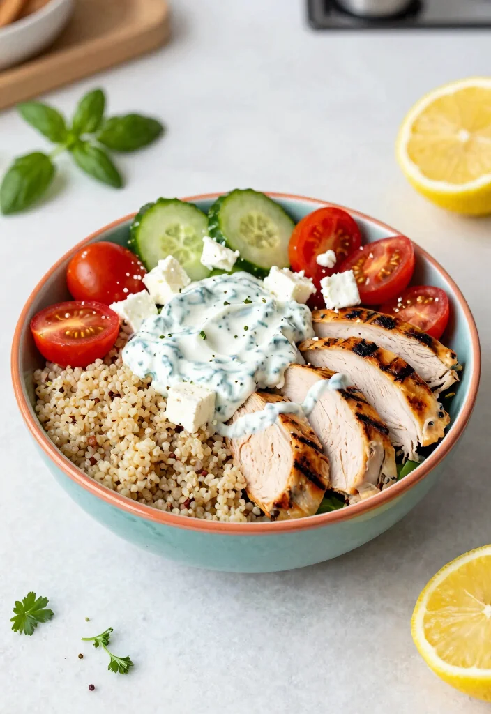 17 Easy Fast Dinner Recipes Ready in 30 Minutes - 6. Greek Chicken Bowls 1