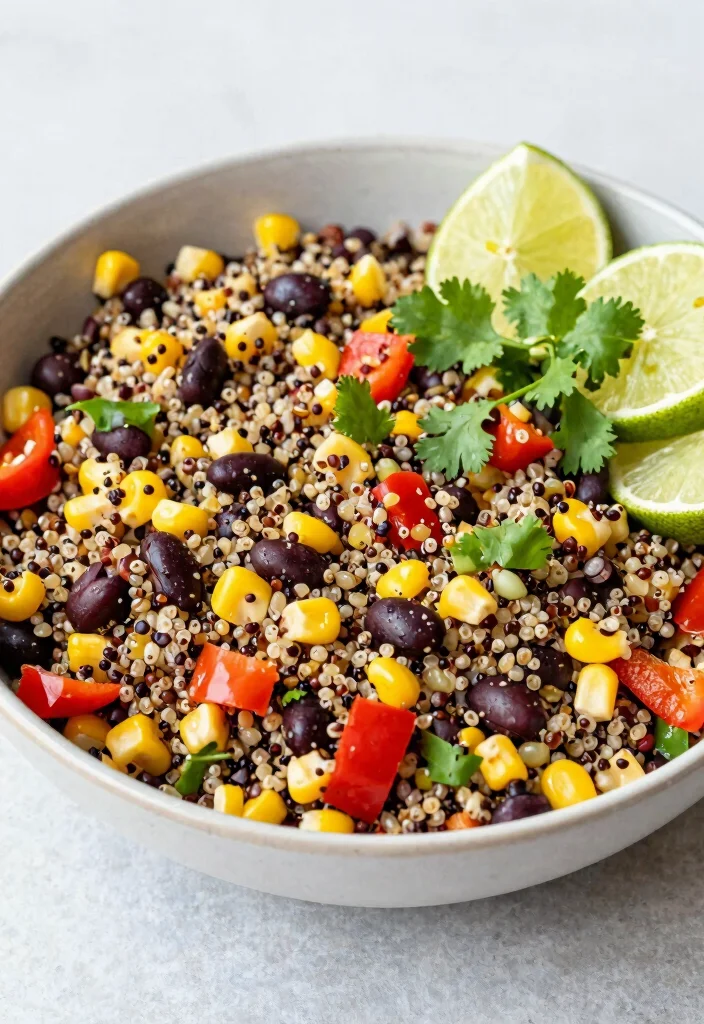 17 Easy Fast Dinner Recipes Ready in 30 Minutes - 8. Quinoa and Black Bean Salad 1