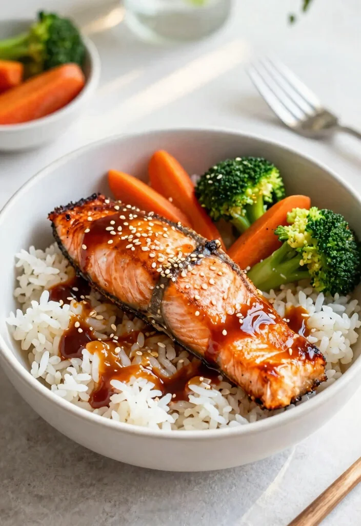 17 Easy Fast Dinner Recipes Ready in 30 Minutes - 9. Teriyaki Salmon Bowl 1