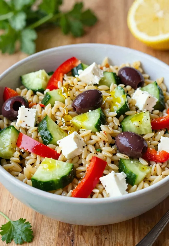 17 Easy Pasta Salad Recipes Perfect for Potlucks 5 17 Easy Pasta Salad Recipes Perfect for Potlucks - 4. Greek Orzo Salad 1