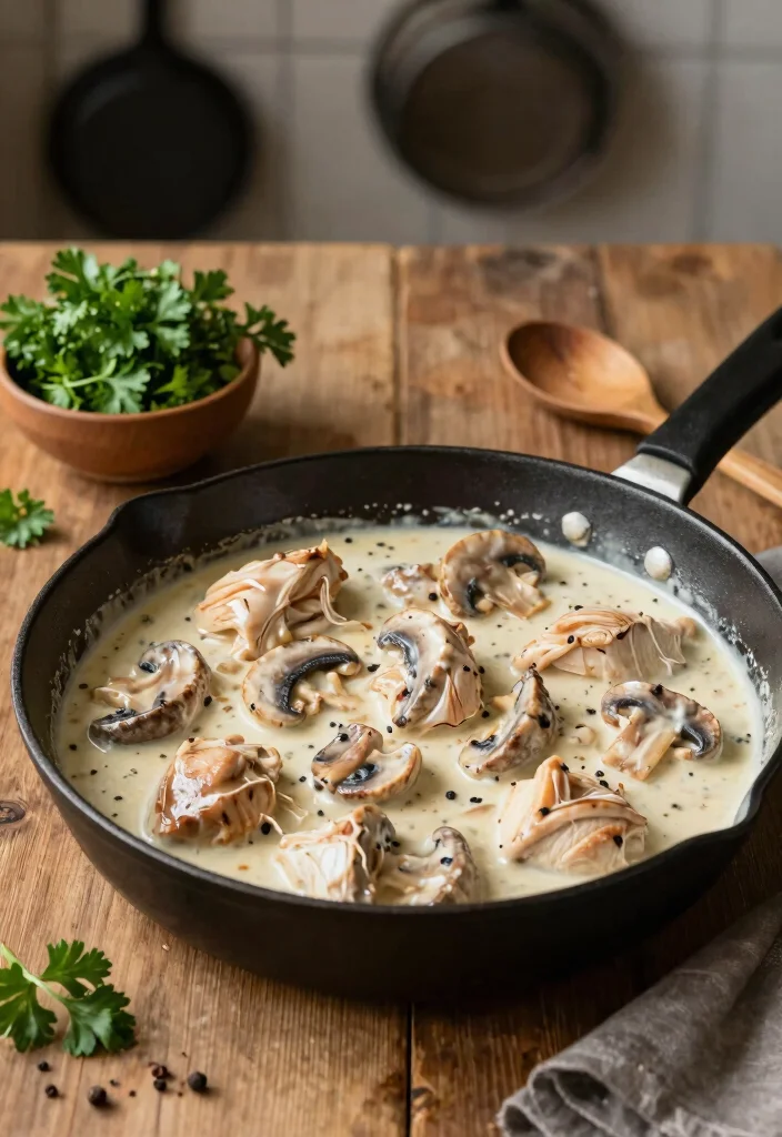 17 Gluten Free Recipes for Dinner: Easy Weeknight Meals - 1. Creamy Chicken and Mushroom Skillet 1