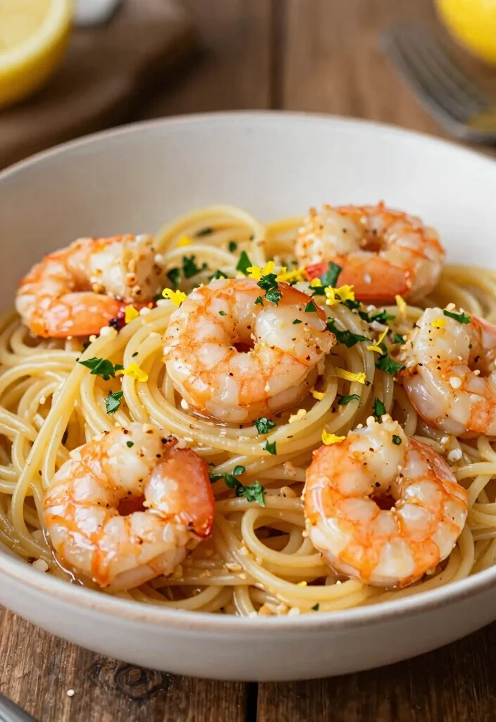 17 Gluten Free Recipes for Dinner: Easy Weeknight Meals - 16. Easy Garlic Lemon Shrimp Pasta 1