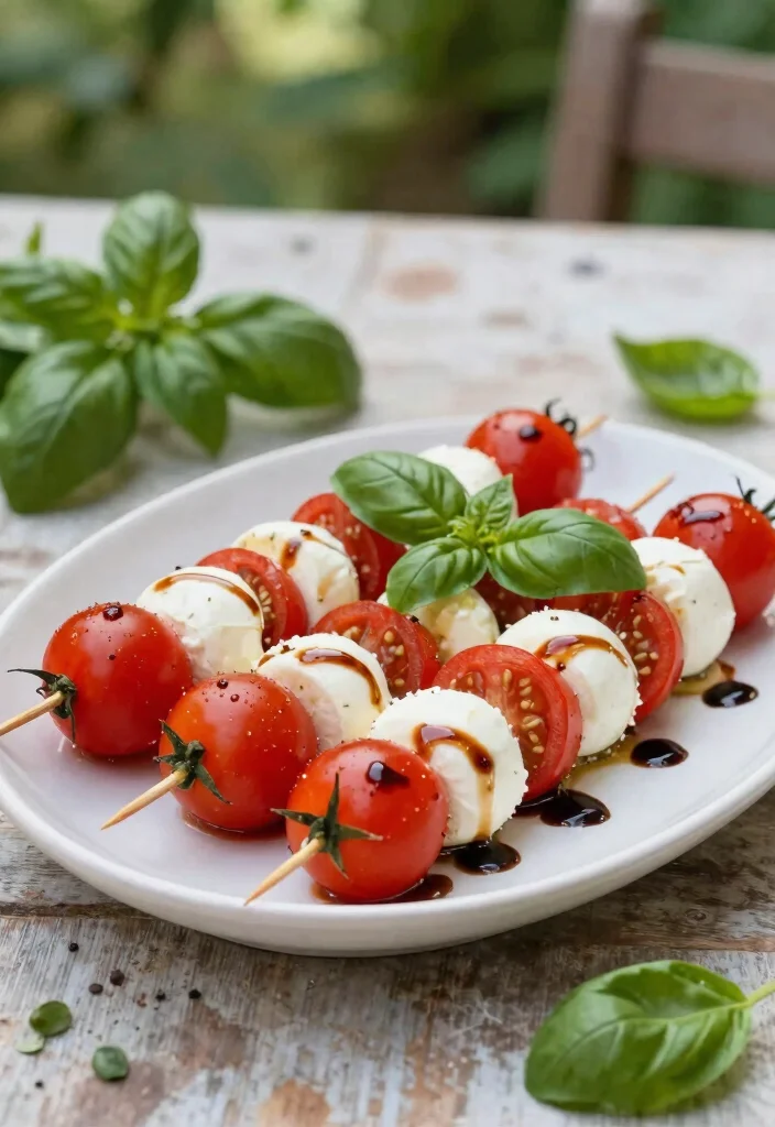 18 Blackstone Griddle Recipes: Easy Outdoor Cooking Ideas - 13. Caprese Salad Skewers 1
