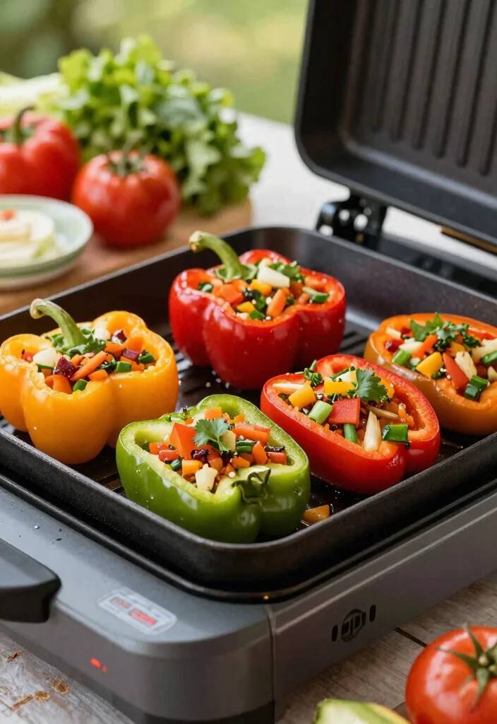 18 Blackstone Griddle Recipes: Easy Outdoor Cooking Ideas - 14. Veggie-Stuffed Bell Peppers 1