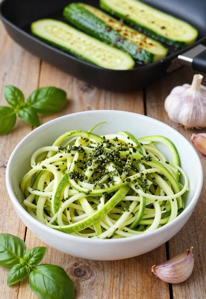 18 Blackstone Griddle Recipes: Easy Outdoor Cooking Ideas - 7. Zucchini Noodles with Pesto 1