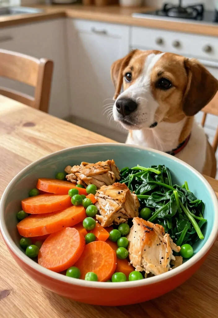 18 Dog Food Recipes Homemade Healthy and Simple - 1. Chicken and Vegetable Medley 1