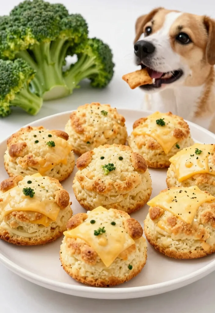 18 Dog Food Recipes Homemade Healthy and Simple - 15. Broccoli and Cheese Dog Biscuits 1