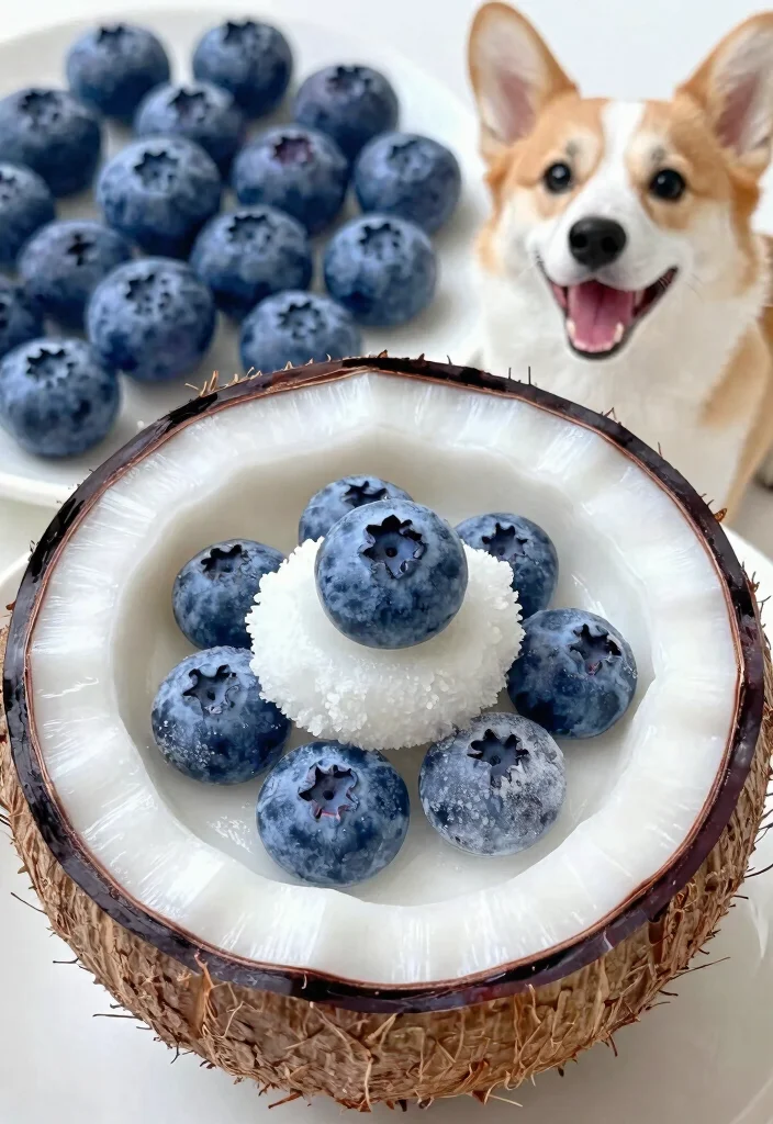 18 Dog Food Recipes Homemade Healthy and Simple - 17. Coconut and Blueberry Drops 1