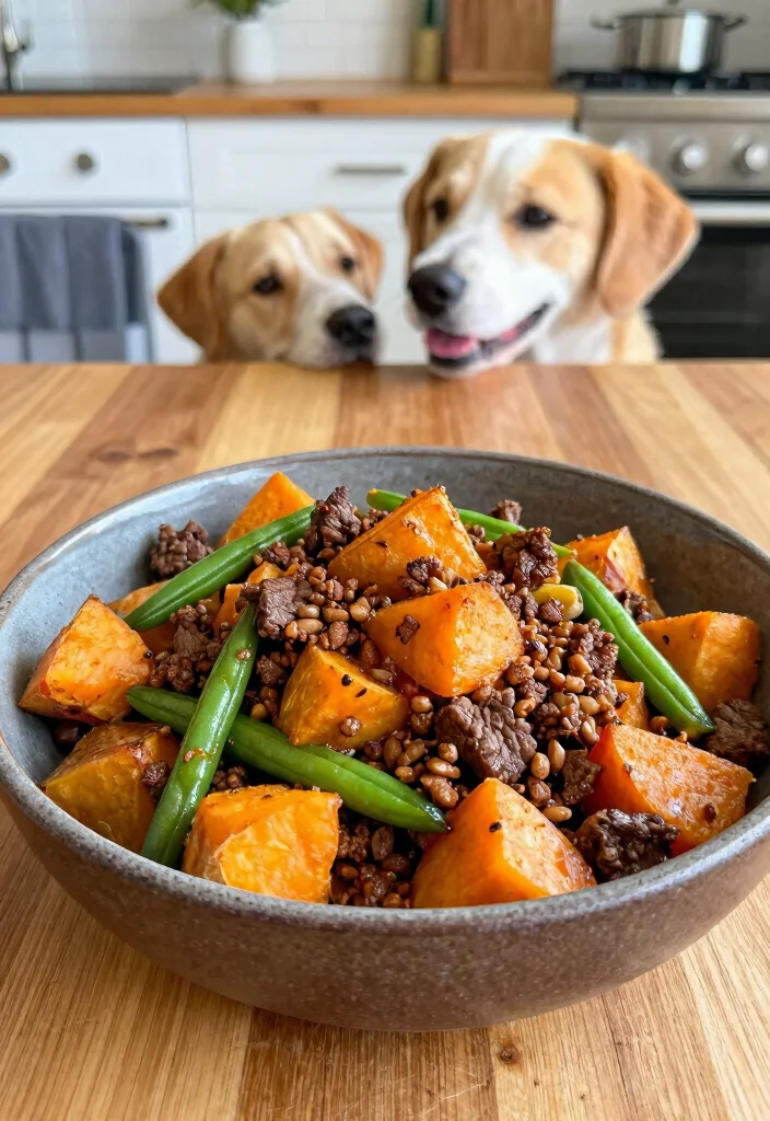 18 Dog Food Recipes Homemade Healthy and Simple - 2. Beef and Sweet Potato Delight 1