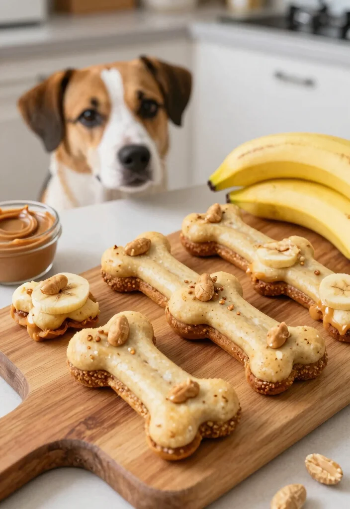 18 Dog Food Recipes Homemade Healthy and Simple - 8. Peanut Butter and Banana Treats 1