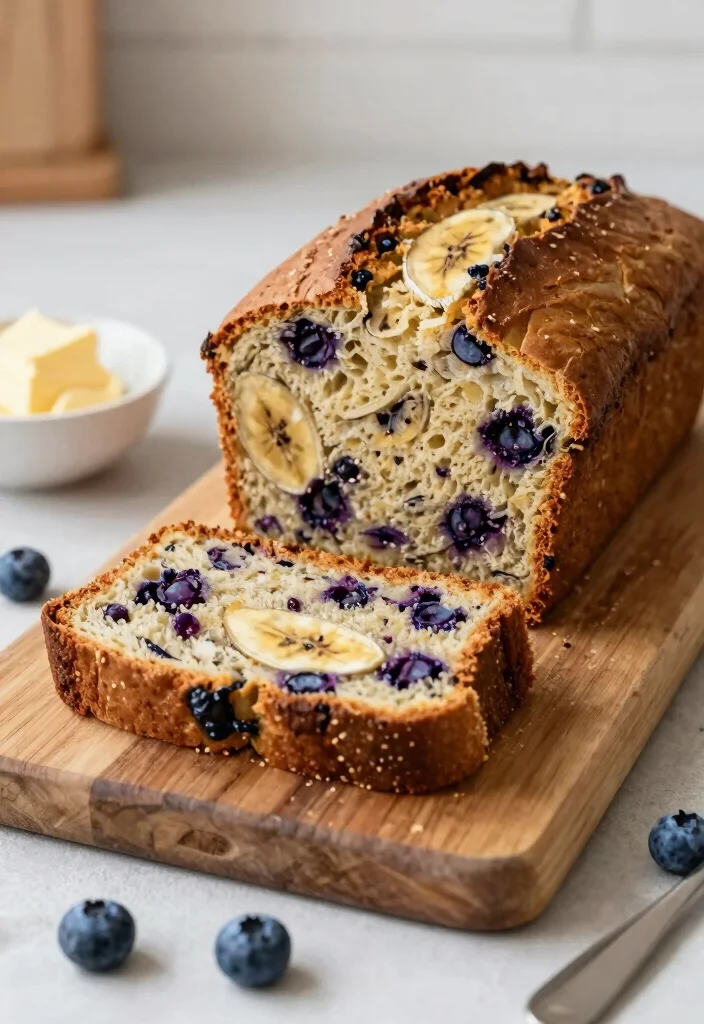 18 Easy Banana Bread Recipes: Moist Classic Treats - 8. Blueberry Banana Bread 1
