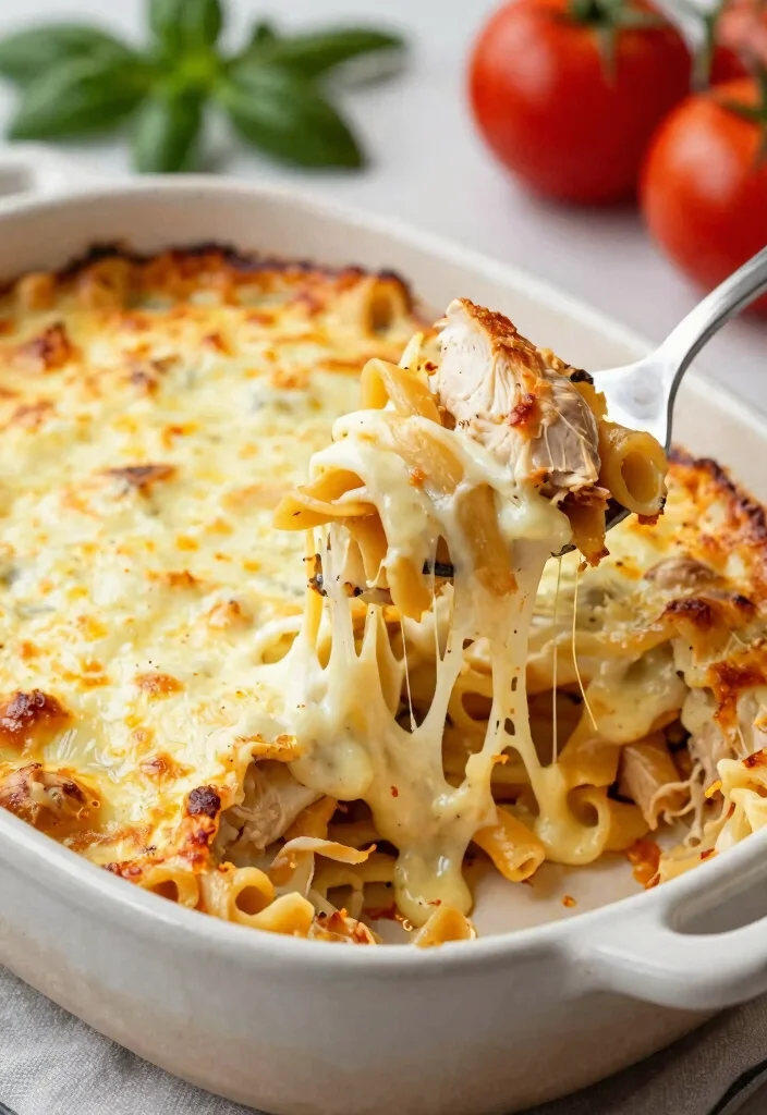 18 Easy Chicken Pasta Recipes: Creamy Crowd Pleasers - 10. Cheesy Chicken Pasta Bake 1