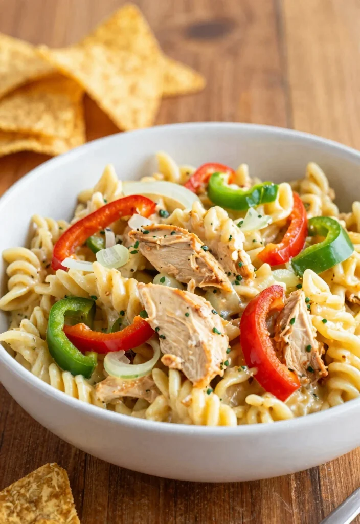 18 Easy Chicken Pasta Recipes: Creamy Crowd Pleasers - 12. Creamy Chicken Fajita Pasta 1