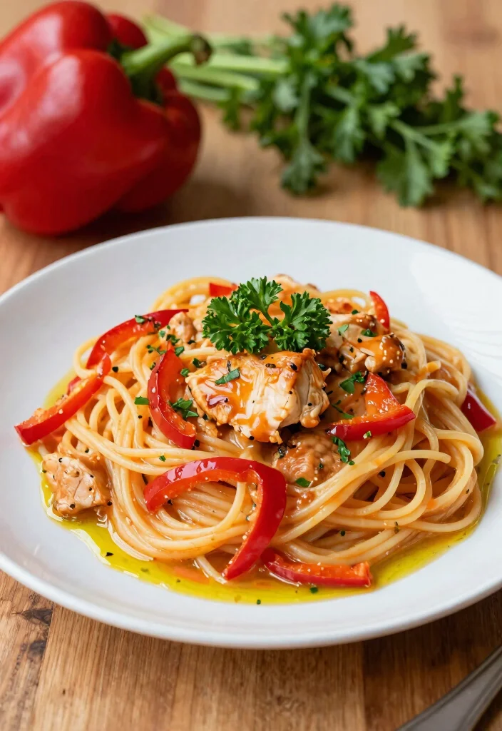 18 Easy Chicken Pasta Recipes: Creamy Crowd Pleasers - 6. Creamy Red Pepper Chicken Pasta 1