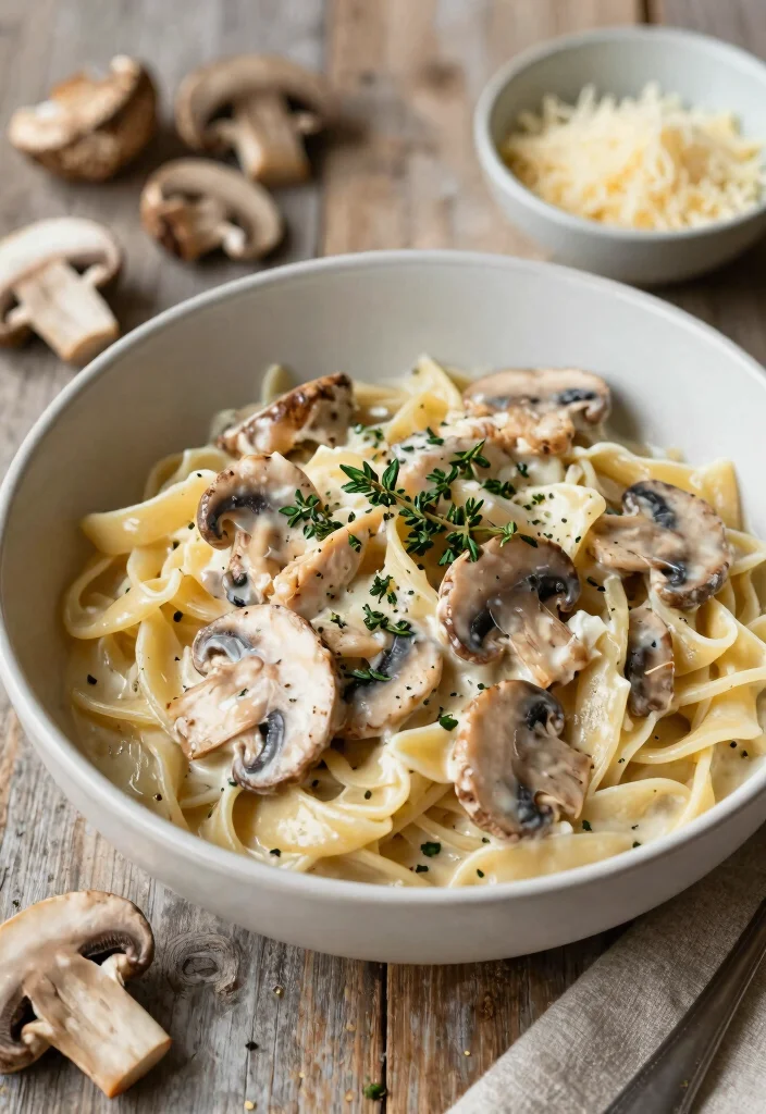 18 Easy Chicken Pasta Recipes: Creamy Crowd Pleasers - 7. Creamy Mushroom Chicken Pasta 1