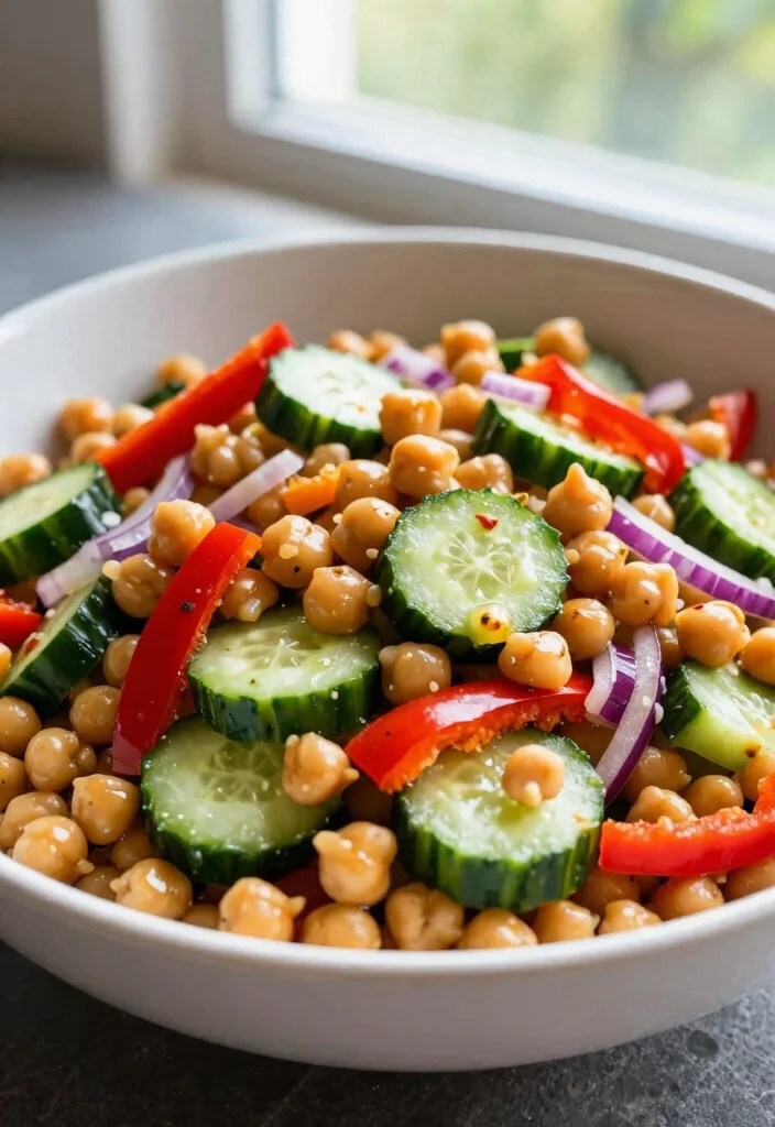 18 Easy Crock Pot Recipes: Dump and Go Dinners - 8. Mediterranean Chickpea Salad 1