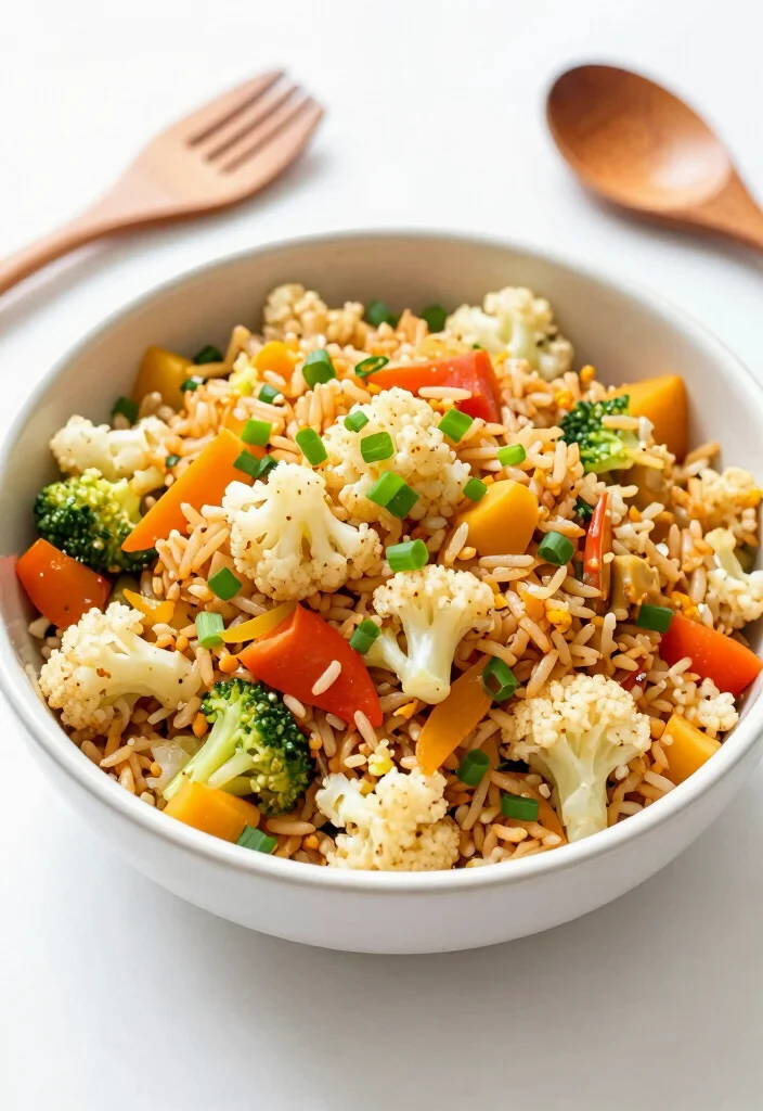 18 Easy Dinner Recipes Vegetarian Healthy and Flavorful - 11. Cauliflower Fried Rice 1