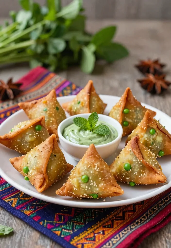 18 Easy Dinner Recipes Vegetarian Healthy and Flavorful - 14. Potato and Pea Samosas 1