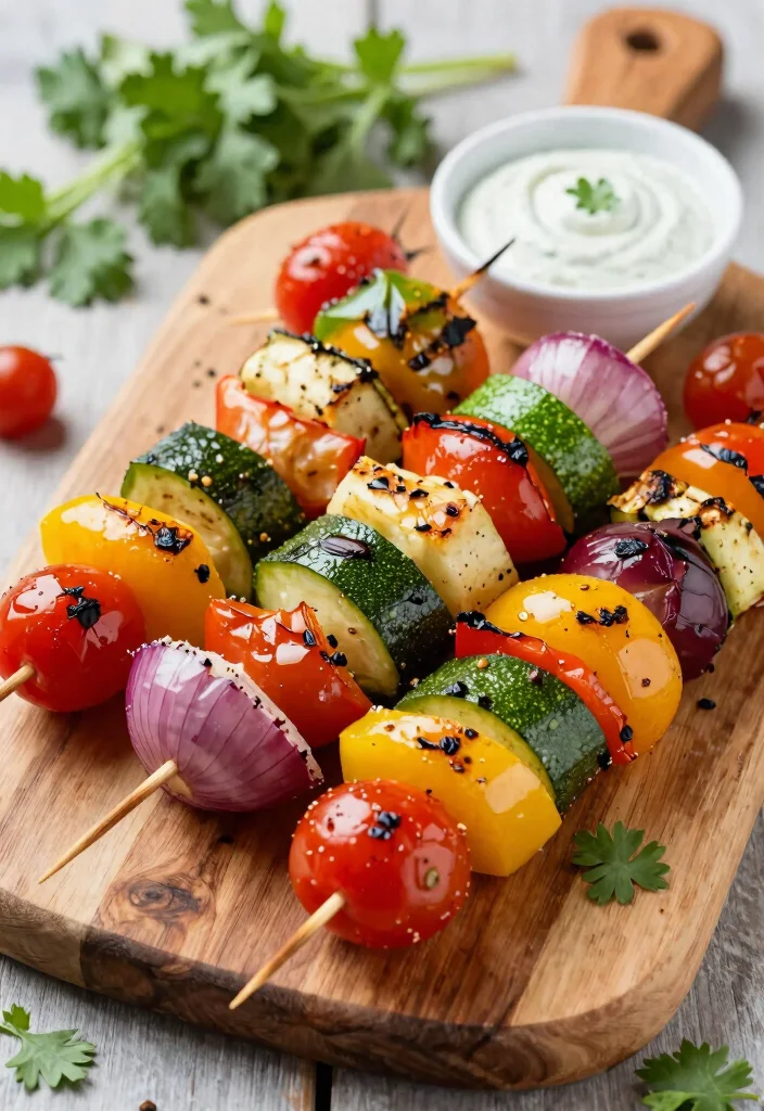 18 Easy Dinner Recipes Vegetarian Healthy and Flavorful - 18. Grilled Vegetable Skewers 1