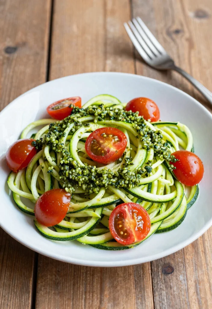 18 Easy Quick Dinner Recipes for Stress-Free Cooking - 11. Zucchini Noodles with Pesto 1