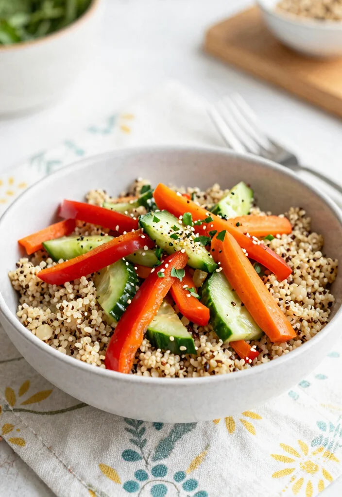 18 Easy Quick Dinner Recipes for Stress-Free Cooking - 4. Vegetable Quinoa Bowl 1