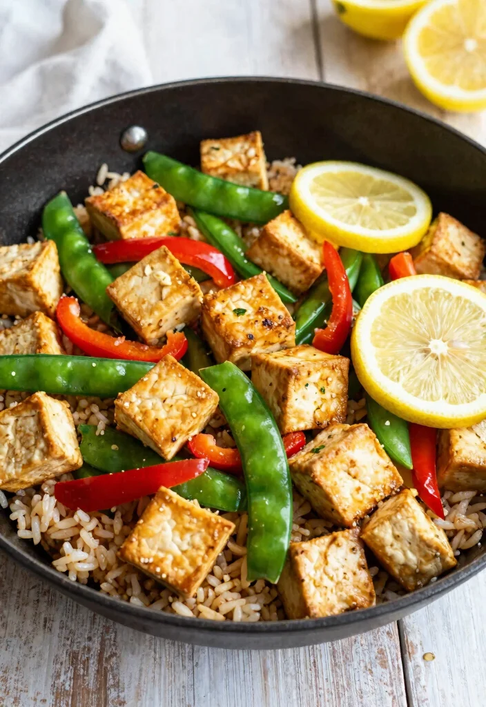 18 Easy Quick Dinner Recipes for Stress-Free Cooking - 6. Lemon Garlic Tofu Stir-Fry 1