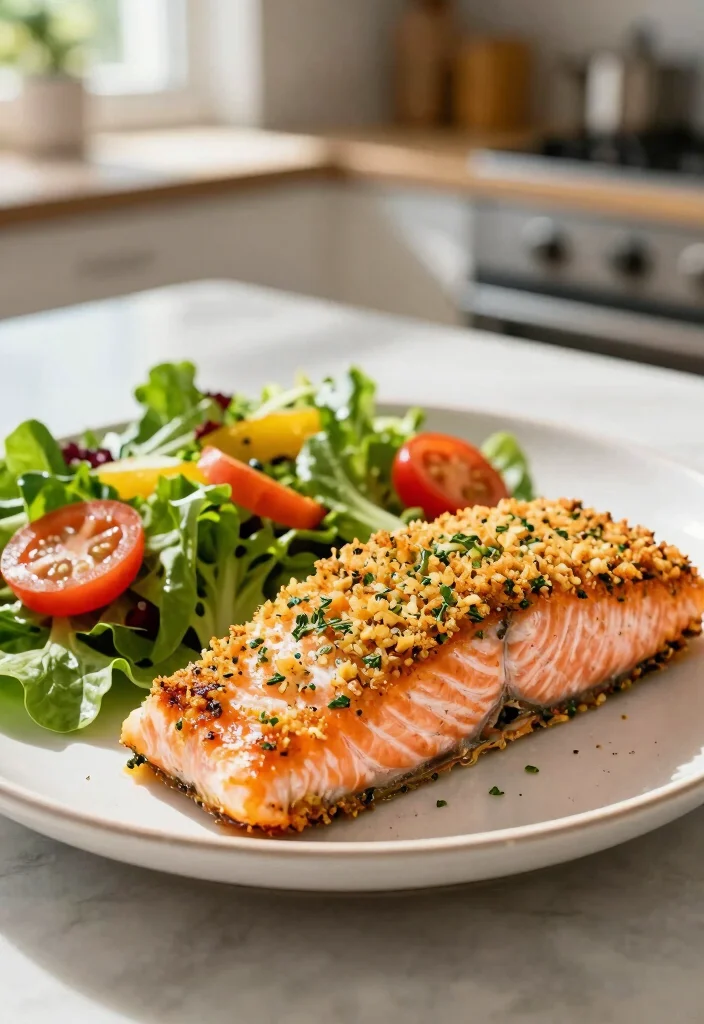 18 Easy Salmon Recipes Baked Healthy and Flavorful - 11. Garlic Herb Crusted Salmon 1