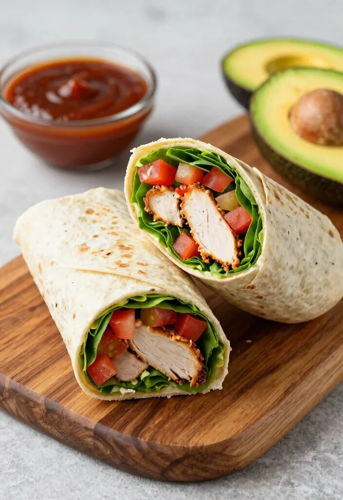 18 Easy and Healthy Boneless Skinless Chicken Breast Recipes - 12. Barbecue Chicken Wraps 1