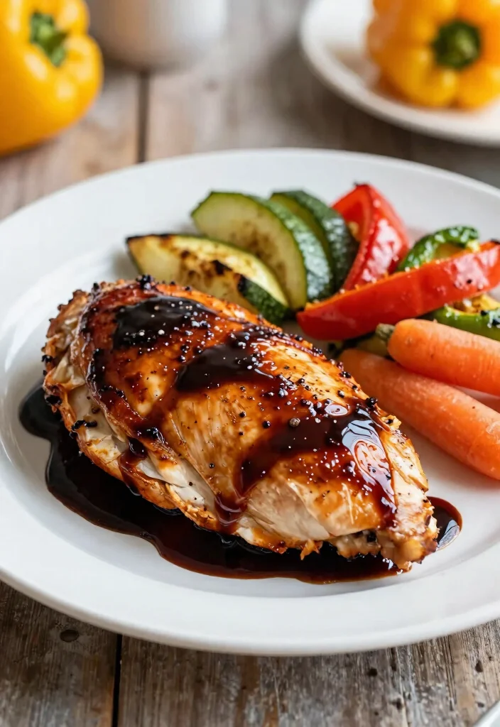 18 Easy and Healthy Boneless Skinless Chicken Breast Recipes - 8. Balsamic Glazed Chicken 1