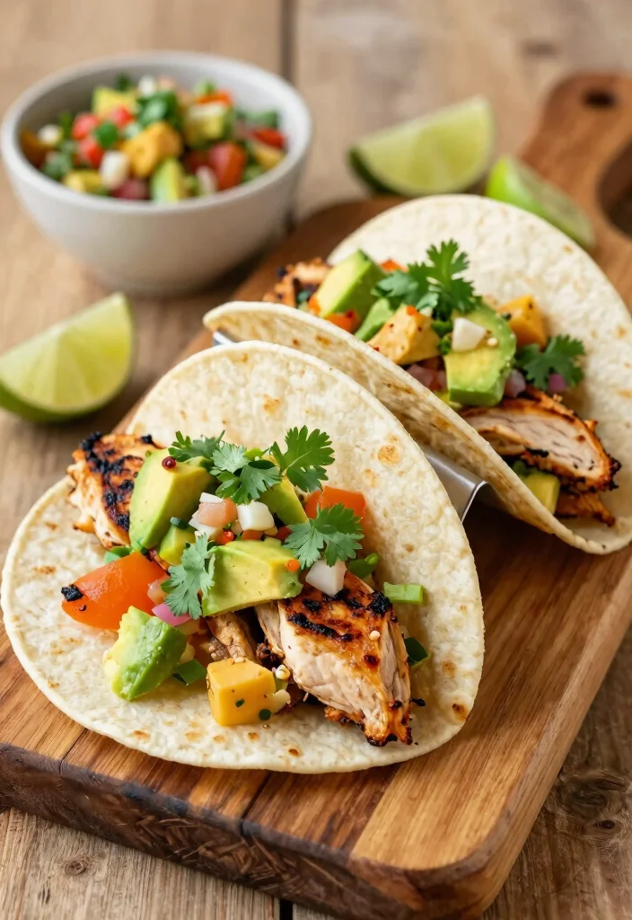 18 Gluten Free Recipes for Dinner: Simple and Satisfying - 5. Grilled Chicken Tacos with Avocado Salsa 1