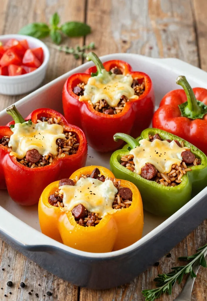 18 Ground Italian Sausage Recipes for Hearty Savory Dinners - 2. Stuffed Bell Peppers with Italian Sausage 1