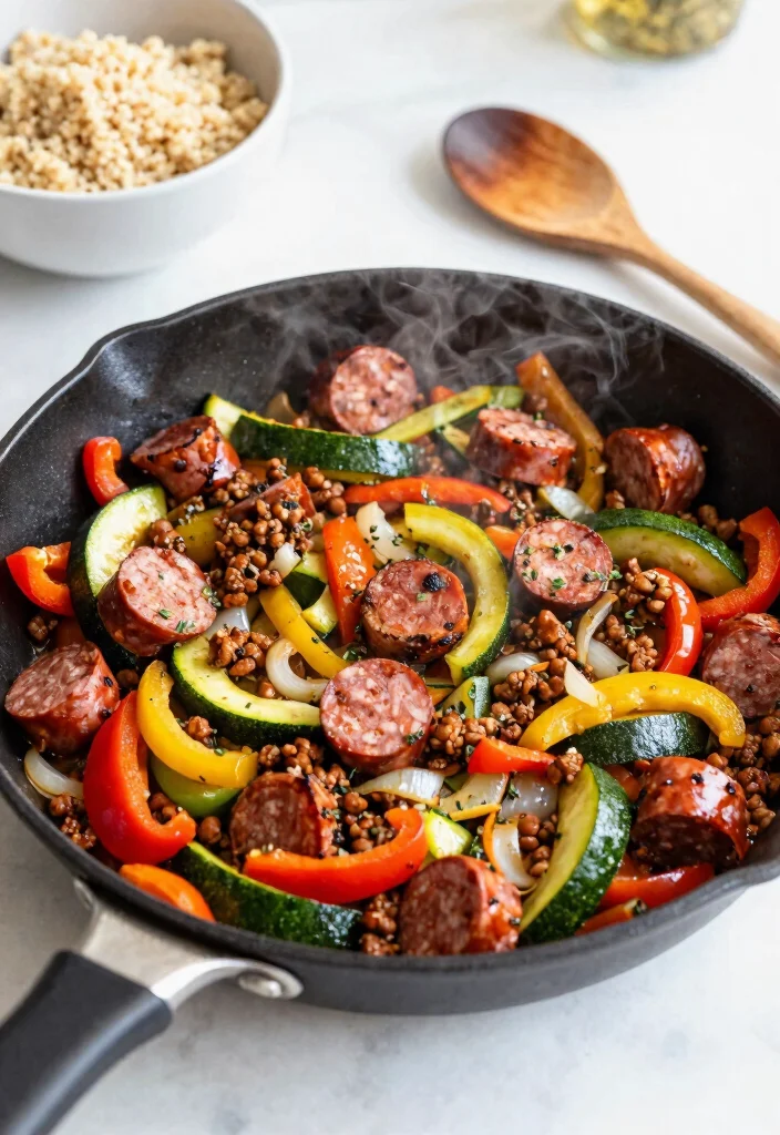 18 Ground Italian Sausage Recipes for Hearty Savory Dinners - 3. Savory Italian Sausage and Vegetable Skillet 1