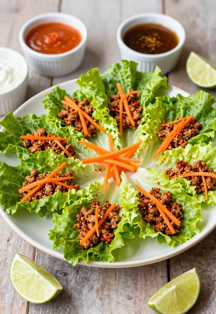 18 Ground Meat Recipes for Dinner: Quick Family Meals - 8. Spicy Ground Pork Lettuce Wraps 1