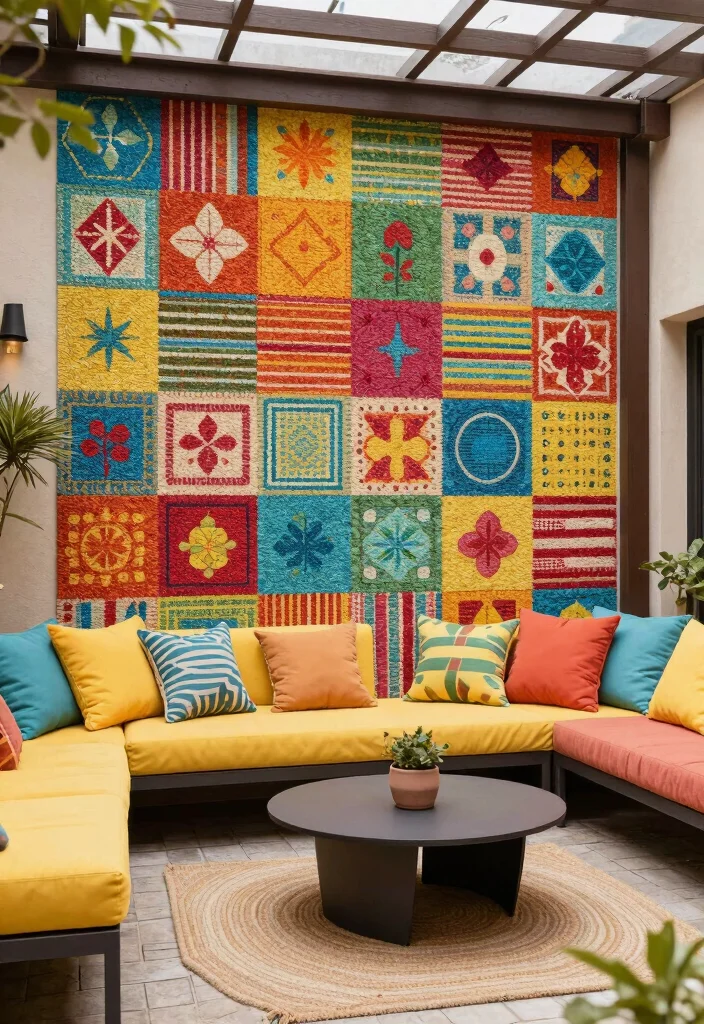 15 Carpet on Wall Ideas With Bold Textured Style - 15. Outdoor Carpet Wall Features 1