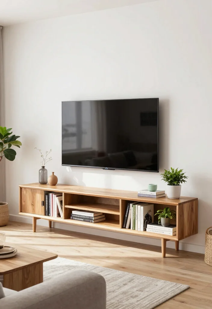 15 Island TV Unit Ideas With Modern Minimal Style - 2. Floating Island Design 1
