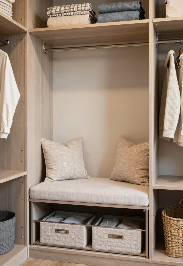 15 Wire Shelf Closet Organization Ideas That Maximize Storage - 13. Embrace Multi-Functional Items 1