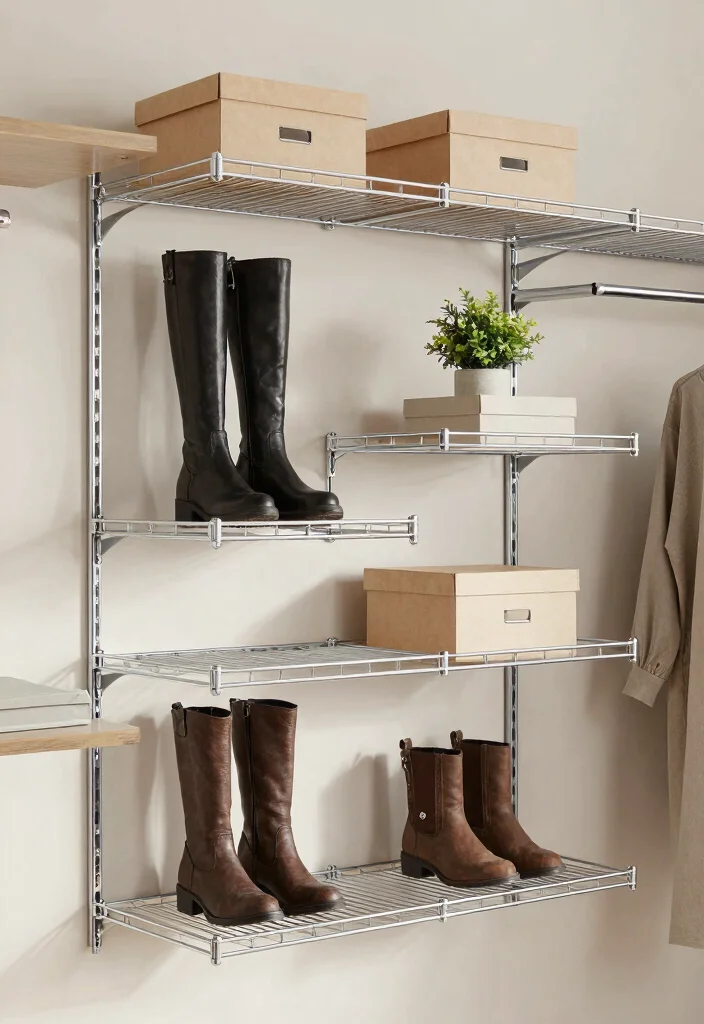 15 Wire Shelf Closet Organization Ideas That Maximize Storage - 3. Incorporate Adjustable Shelving 1