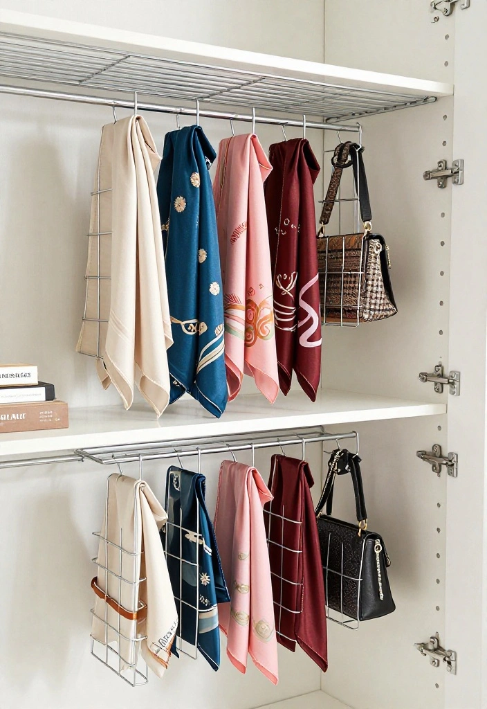 15 Wire Shelf Closet Organization Ideas That Maximize Storage - 4. Utilize Hanging Organizers 1