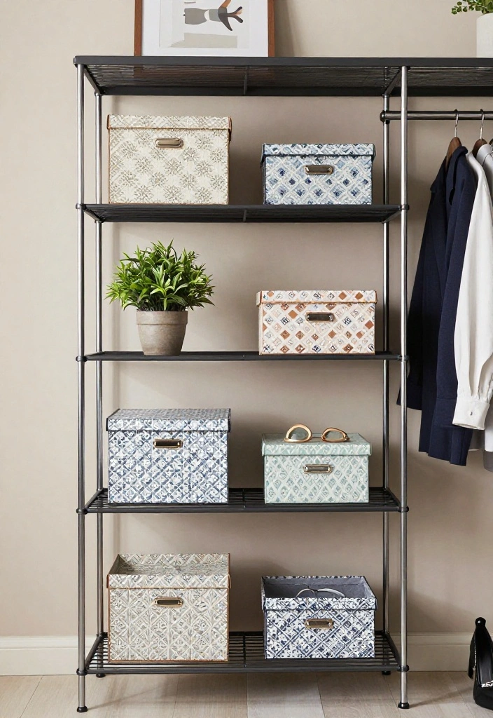 15 Wire Shelf Closet Organization Ideas That Maximize Storage - 7. Add Decorative Elements 1