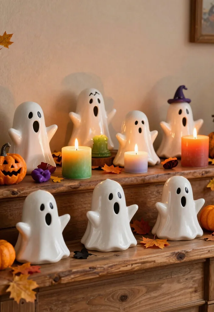 16 Ghost Candle Holder Ideas With Spooky Chic Vibes 2 16 Ghost Candle Holder Ideas With Spooky Chic Vibes - 1. Whimsical Ghost Faces 1