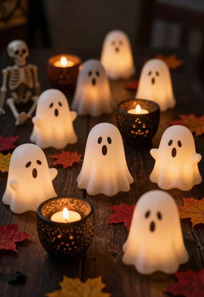 16 Ghost Candle Holder Ideas With Spooky Chic Vibes 11 16 Ghost Candle Holder Ideas With Spooky Chic Vibes - 10. Ghostly Tea Light Holders 1