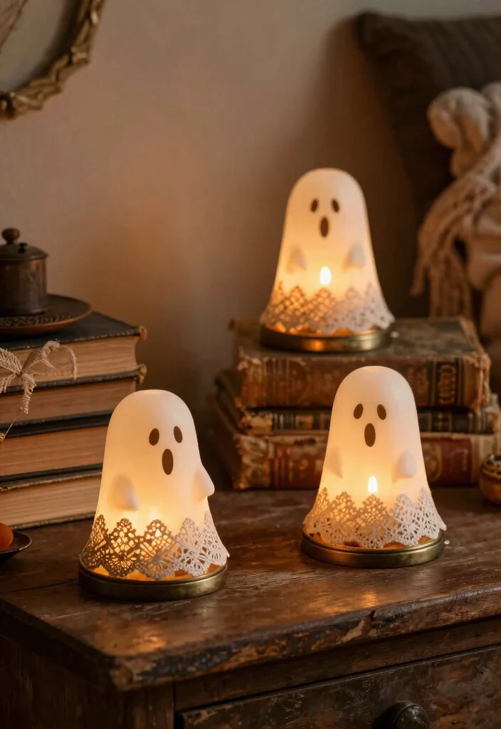 16 Ghost Candle Holder Ideas With Spooky Chic Vibes 12 16 Ghost Candle Holder Ideas With Spooky Chic Vibes - 11. Vintage-Inspired Ghost Holders 1