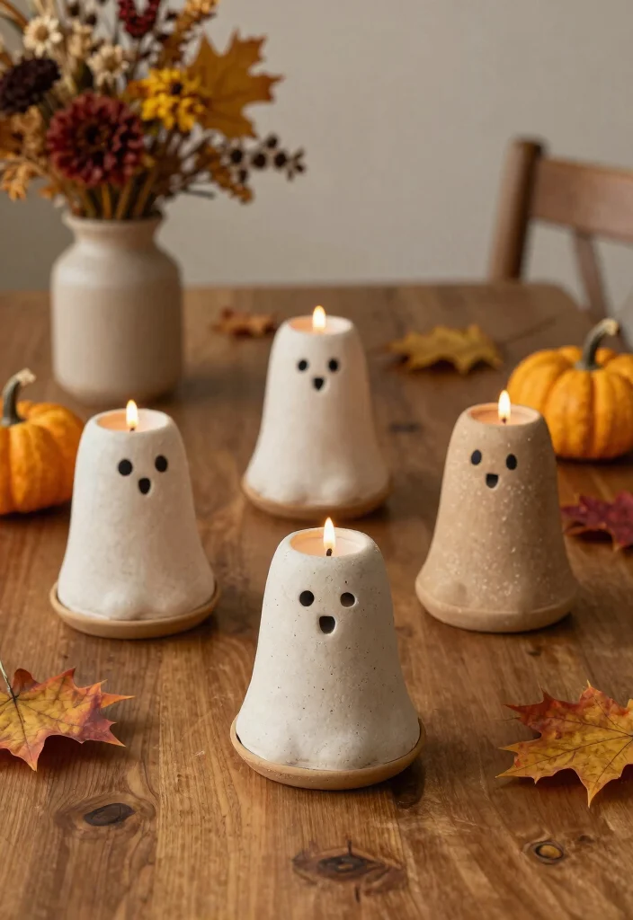 16 Ghost Candle Holder Ideas With Spooky Chic Vibes 13 16 Ghost Candle Holder Ideas With Spooky Chic Vibes - 12. Seasonal Ghost Holders 1