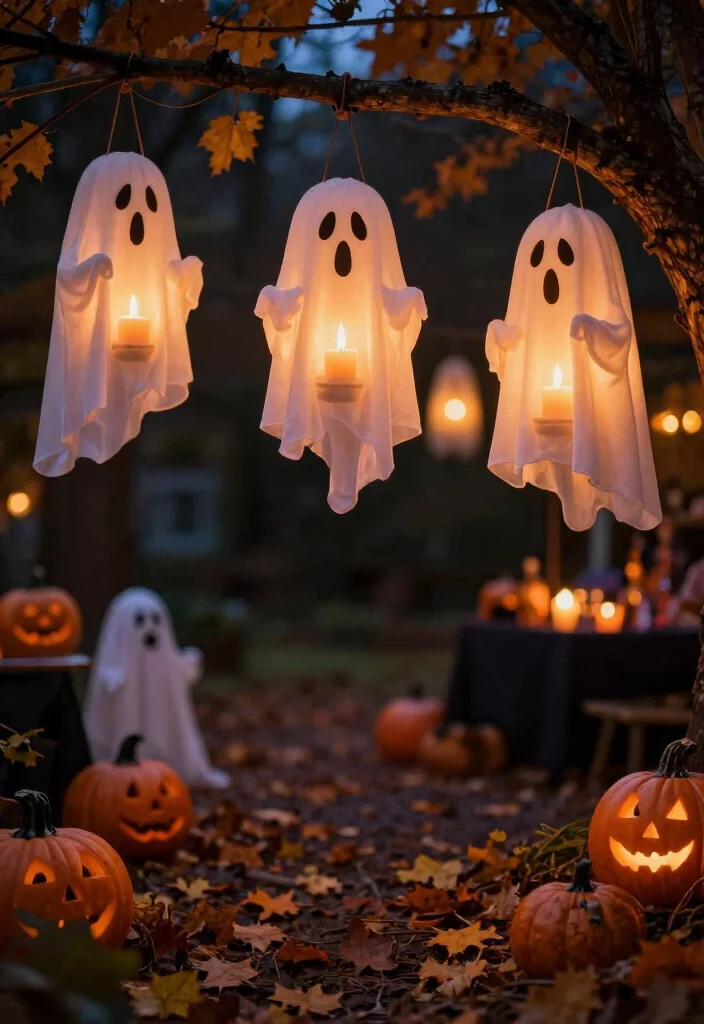 16 Ghost Candle Holder Ideas With Spooky Chic Vibes 17 16 Ghost Candle Holder Ideas With Spooky Chic Vibes - 16. Ghostly Lanterns 1