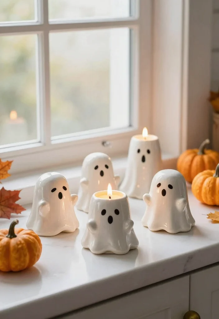 16 Ghost Candle Holder Ideas With Spooky Chic Vibes 7 16 Ghost Candle Holder Ideas With Spooky Chic Vibes - 6. Charming Mini Ghosts 1