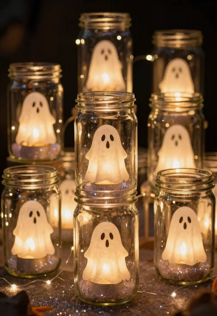 16 Ghost Candle Holder Ideas With Spooky Chic Vibes 10 16 Ghost Candle Holder Ideas With Spooky Chic Vibes - 9. Floating Ghosts in Jars 1